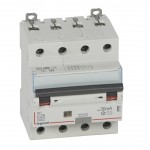 Автоматический выключатель дифференциального тока DX³ 6000, 10 кА, тип характеристики С, 4П, 400 В~, 32 А, тип AС, 30 мА, 4 модуля, артикул 411189  Legrand