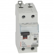Автоматический выключатель дифференциального тока DX³ 6000, 10 кА, тип характеристики С, 1П+Н, 230 В~, 40 А, тип AС, 30 мА, 2 модуля, артикул 411006  Legrand