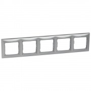 Рамка Valena Classic 5 постов горизонтальный монтаж алюминий, артикул 770155