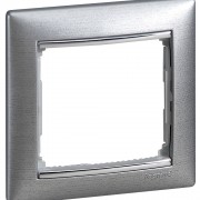 Рамка Valena Classic 1 пост алюминий матовый, артикул 770331