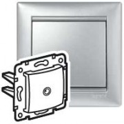 ТВ розетка Valena Classic оконечная 10 дБ 2400 МГц алюминий, артикул 770130