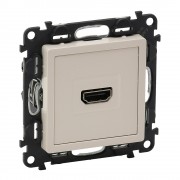 Valena LIFE.Розетка для аудио/видео устройств HDMI Тип А.С лицевой панелью.Слоновая кость, артикул 753271