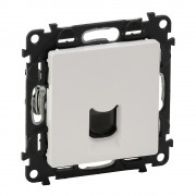 Valena LIFE.Телефонная розетка RJ11 одиночная.С лицевой панелью.Белая, артикул 753438