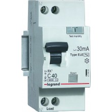 Автоматический выключатель дифференциального тока RX3 30мА 20А 1П+Н AC, артикул 419400  Legrand