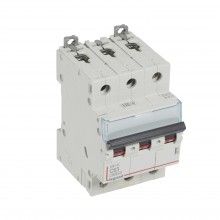 Автоматический выключатель DX³-E 6000, 6 кА, тип характеристики C, 3П, 230/400 В~, 63 А, 3 модуля, артикул 407297  Legrand