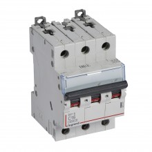 Автоматический выключатель DX³-E 6000, 6 кА, тип характеристики C, 3П, 230/400 В~, 16 А, 3 модуля, артикул 407291  Legrand