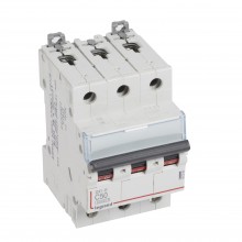 Автоматический выключатель DX³-E 6000, 6 кА, тип характеристики C, 3П, 230/400 В~, 50 А, 3 модуля, артикул 407296  Legrand