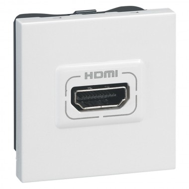 Аудио и видеорозетка Программа Mosaic HDMI 2 модуля белый, артикул 078768