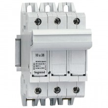 Выключатель-разъединитель SP 38 - 3П - 3 модуля - для промышленных предохранителей 10х38, артикул 021404