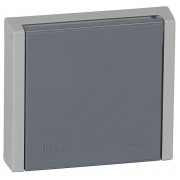 Plexo55 Розетка 3К+Н+З 20А 400В~ IP44 , серая, артикул 055708