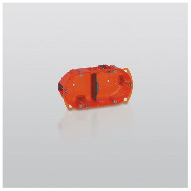 Batibox Коробка монтажная повышенной прочности 2-ная, диаметр 67 мм, глубина 40мм, оранжевая, артикул 080102