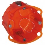 Batibox Коробка монтажная повышенной прочности 1-ная, диаметр 67 мм, глубина 50 мм, оранжевая, артикул 080121