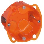 Batibox Коробка монтажная повышенной прочности 1-ная, диаметр 67 мм, глубина 40 мм, оранжевая, артикул 080101