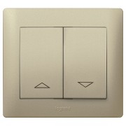 Клавиша для жалюзийного выключателя Legrand GALEA LIFE, титан, артикул 771414