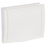 Накладка на розетку Legrand GALEA LIFE, с заземлением, со шторками, с крышкой, белый, артикул 777022