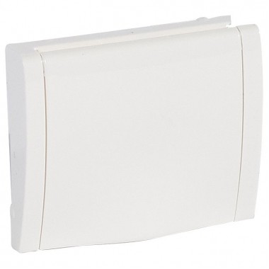 Накладка на розетку Legrand GALEA LIFE, с заземлением, со шторками, с крышкой, белый, артикул 777022