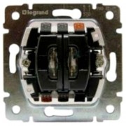 Механизм переключателя 2-клавишного Legrand GALEA LIFE, с подсветкой, скрытый монтаж, артикул 775608