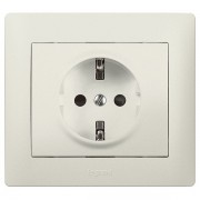 Розетка Legrand GALEA LIFE, скрытый монтаж, с заземлением, жемчужно-белый, артикул 771562