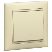 Выключатель 1-клавишный двухполюсный Legrand VALENA CLASSIC, скрытый монтаж, слоновая кость, артикул 774302