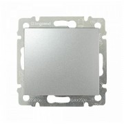Выключатель 1-клавишный Legrand VALENA DIY, скрытый монтаж, алюминий, 694336