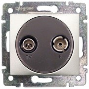 Розетка TV-FM Legrand VALENA CLASSIC, оконечная, алюминий, артикул 770133