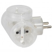 Розетка трехместная Legrand HELIUM, открытый монтаж, с заземлением, белый, артикул 050663