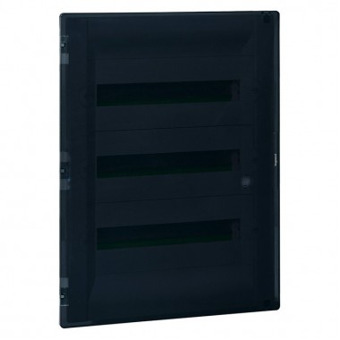Распределительный шкаф Legrand Practibox³ 54 мод., IP40, встраиваемый, пластик, прозрачная дверь, с клеммами, артикул 401758