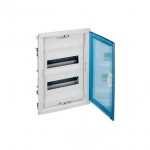 Распределительный шкаф Legrand Nedbox 48 мод., IP40, встраиваемый, пластик, прозрачная синяя дверь, с клеммами, артикул 001424