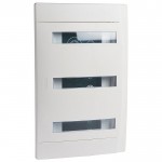 Распределительный шкаф Legrand Practibox 36 мод., IP40, встраиваемый, пластик, белая дверь, с клеммами, артикул 601119