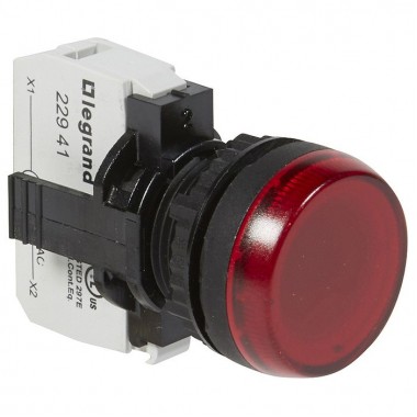Лампа-индикатор Legrand Osmoz, 22.3мм, 230В, AC, Красный, артикул 023791