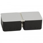 Монтажная коробка для выдвижного розеточного блока - 6 модулей - металл, артикул 054002