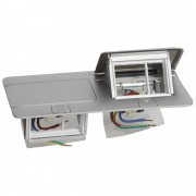 Выдвижной розеточный блок - неукомплектованный - IP 40 - 6 модулей - алюминий, артикул 054012