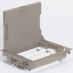 Напольная коробка с глубиной 75-105 мм, неукомплектованная, 24 модуля, под покрытие, бежевый RAL 1019, артикул 089617