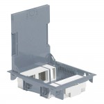 Напольная коробка с глубиной 65 мм, неукомплектованная, 4х2 модуля + 2х1 модуль, под покрытие, артикул 089621