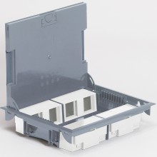 Напольная коробка с глубиной 65 мм, неукомплектованная, 8х2 модуля, под покрытие, артикул 089626