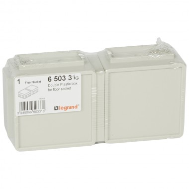 Монтажная коробка для выдвижного розеточного блока - 6 модулей - пластик, артикул 650331