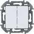 Выключатель двухклавишный - INSPIRIA - 10 AX - 250 В~ - белый, 673620