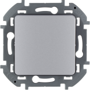 Переключатель одноклавишный - INSPIRIA - 10 AX - 250 В~ - алюминий, 673652