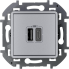Зарядное устройство с двумя USB-разьемами A-C 240В/5В 3000мА - INSPIRIA - алюминий, 673762